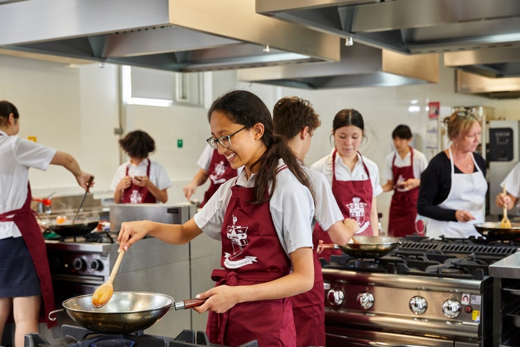 students cooking