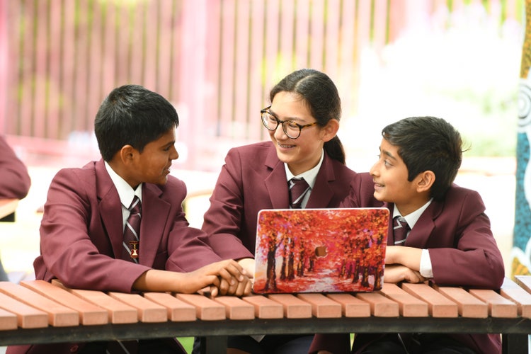 students in outdoor space
