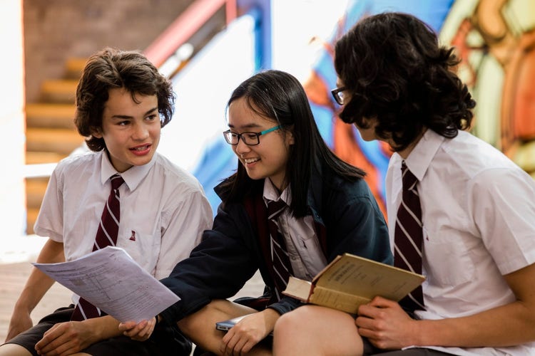 Students and teacher