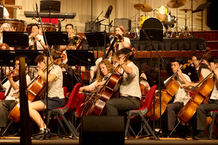 Students in the Instrumental Music Program